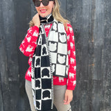 Checkerboard Cats Scarf