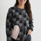 Checkered Heart Cardi