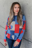 Patchwork Heart in Denim/Khaki