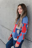 Patchwork Heart in Denim/Khaki