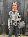 Patchwork Heart in Grey Heather