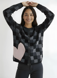 Checkered Heart Cardi